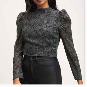 Dynamite Snake-print Blouse